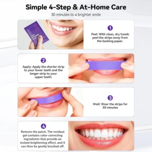 Strips Purple whitening clareador dental V34: Strips purple v34