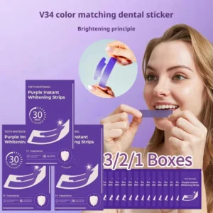 Fita clareadora dental roxa: 14 Unidades