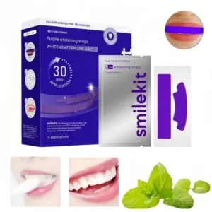 Adesivos Clareadores de Dentes Roxo V34 Smilekit: Fita rocha clareadora Smilekit v34